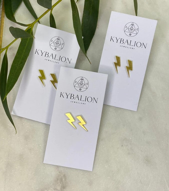 Kybalion Lightning Bolt Studs